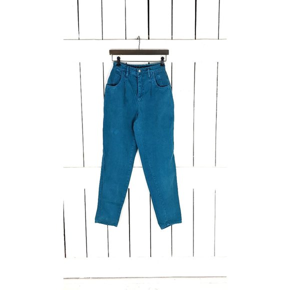 The Limited Denim - The Limited 80s vintage high waisted tapered leg blue denim vintage jeans
